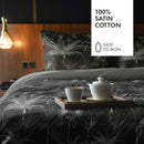 Duvet Cover + Pillowcase Cotton Satin - Eden Noir Noir