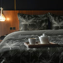 Duvet Cover + Pillowcase Cotton Satin - Eden Noir Noir