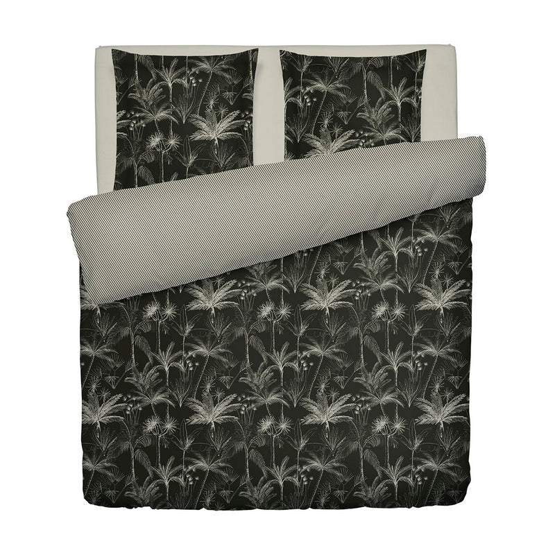 Duvet Cover + Pillowcase Cotton Satin - Eden Noir Noir