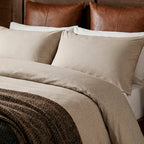 Cotton Sateen Bolster Pillowcase - Élégance Brisée Taupe