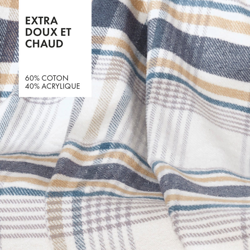 Cuadros De Algodón Tejido - Tartán Taupe / Marrón Claro