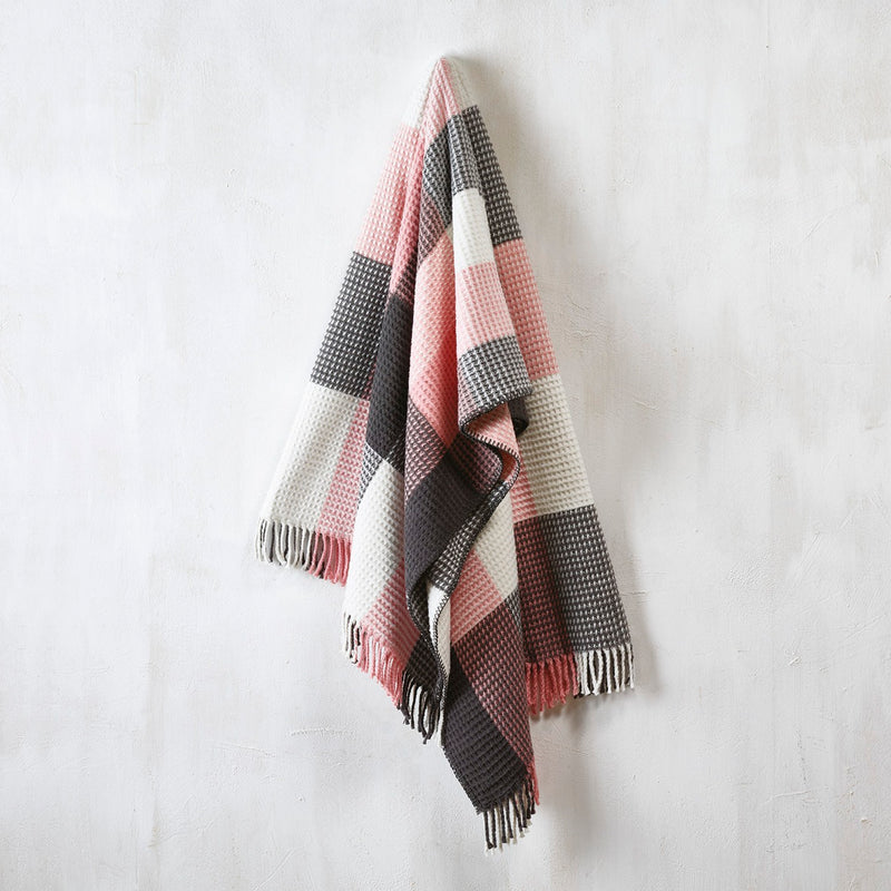Waffle Tartan Woven Cotton Plaid - Pink / gray