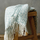 Plaid Tissé Léopard En Coton - Menthe
