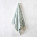 Plaid Tissé Léopard En Coton - Menthe