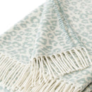 Plaid Tissé Léopard En Coton - Menthe