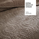 Colcha de Pana - Flor Taupe