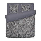 Copripiumino + 2 Federe In Raso Di Cotone - Paisley Grigio / Tortora
