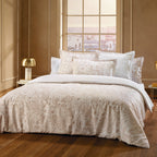 Housse De Couette + Taie D'Oreiller Satin De Coton - Paisley Taupe