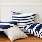 Set De 2 Taies D'Oreiller Satin De Coton - Horizon Bleu
