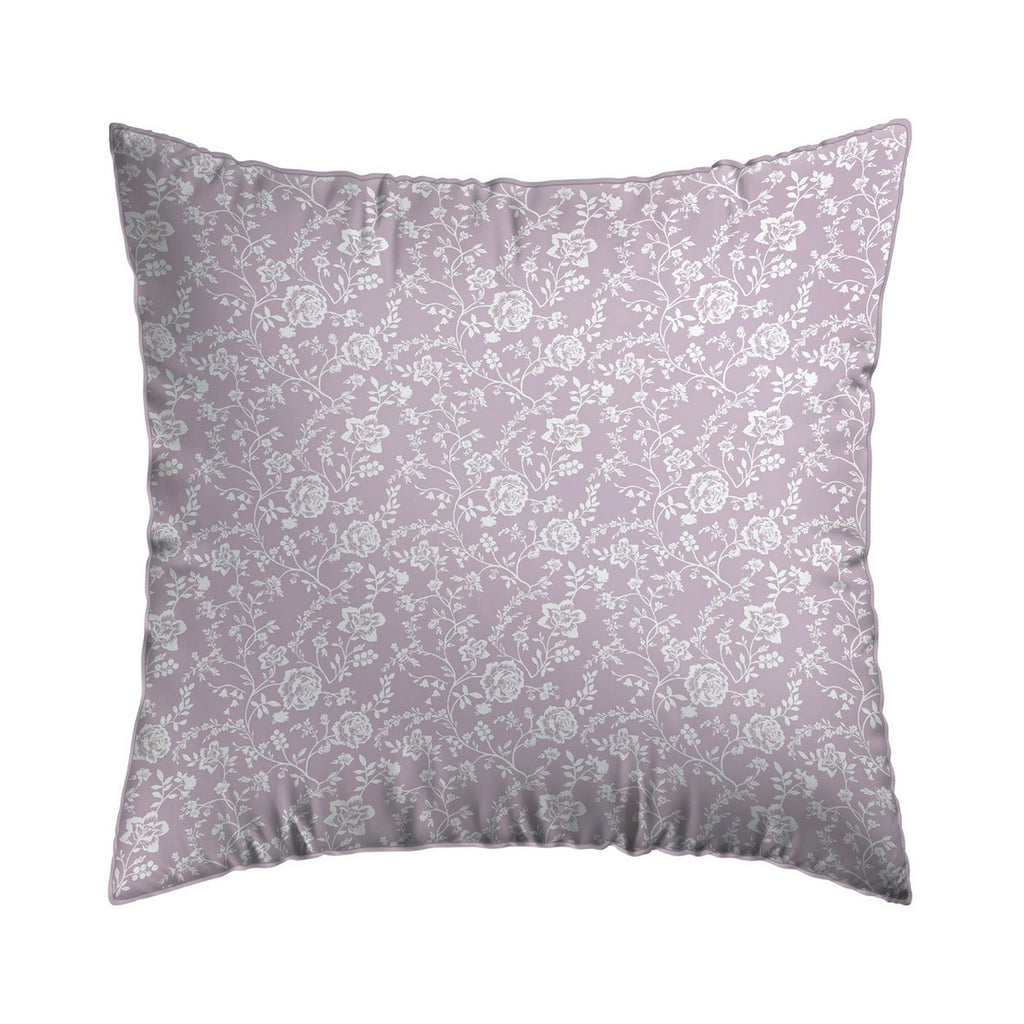 Set De 2 Taies D'Oreiller Satin De Coton - Fleurs Lavande