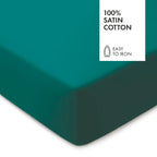 Drap-Housse Satin De Coton - Uni Vert