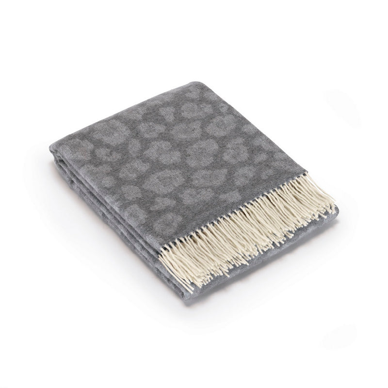 Plaid Tissé En Cachemire Manuel Gris