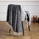 Plaid Tissé En Cachemire Manuel Gris