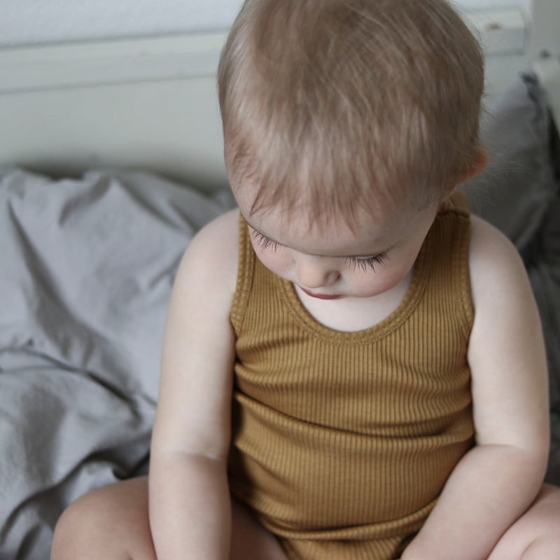 Minimalisma - Golden Leaf Silk Bornholm Bodysuit