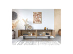 Opera - TV Unit - Oak Effect and Black Marble Imitation
