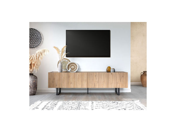 Opera - TV Unit - Oak Effect and Black Marble Imitation