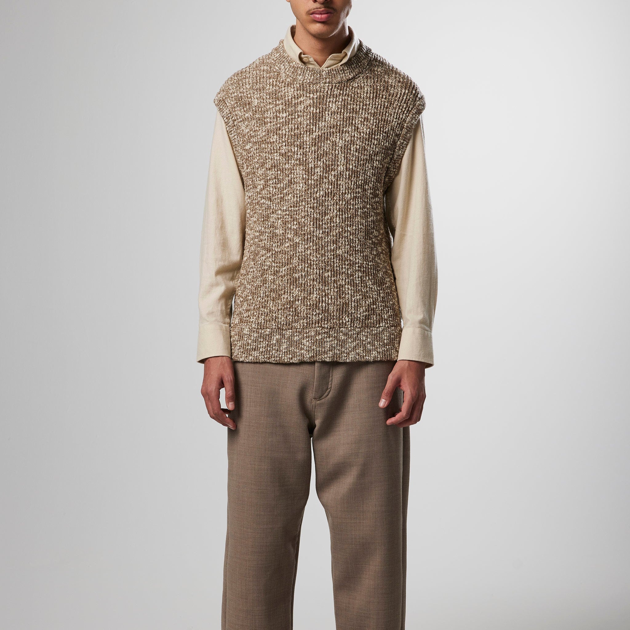 Jesse Sleeveless Jumper - Pyramid Mouline