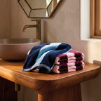 Telo da Bagno in Cotone Velluto - Cadence Bordeaux / Rosa