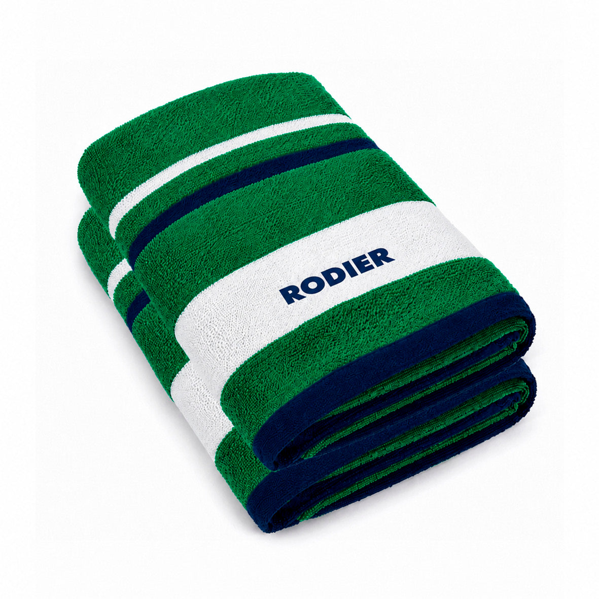 Drap De Bain Coton Peigné Jacquard Ds - Escadre Émeraude