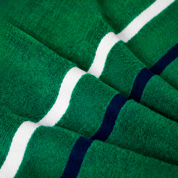 Telo da Bagno in Cotone Pettinato Jacquard Ds - Escadre Smeraldo