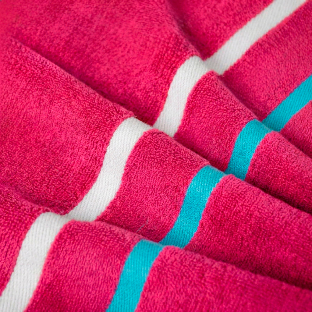 Telo da Bagno in Cotone Pettinato Jacquard Ds - Escadre Fucsia