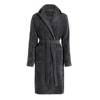 Hooded Bathrobe in Ultra-Soft and Absorbent Cotton - Dark Grey