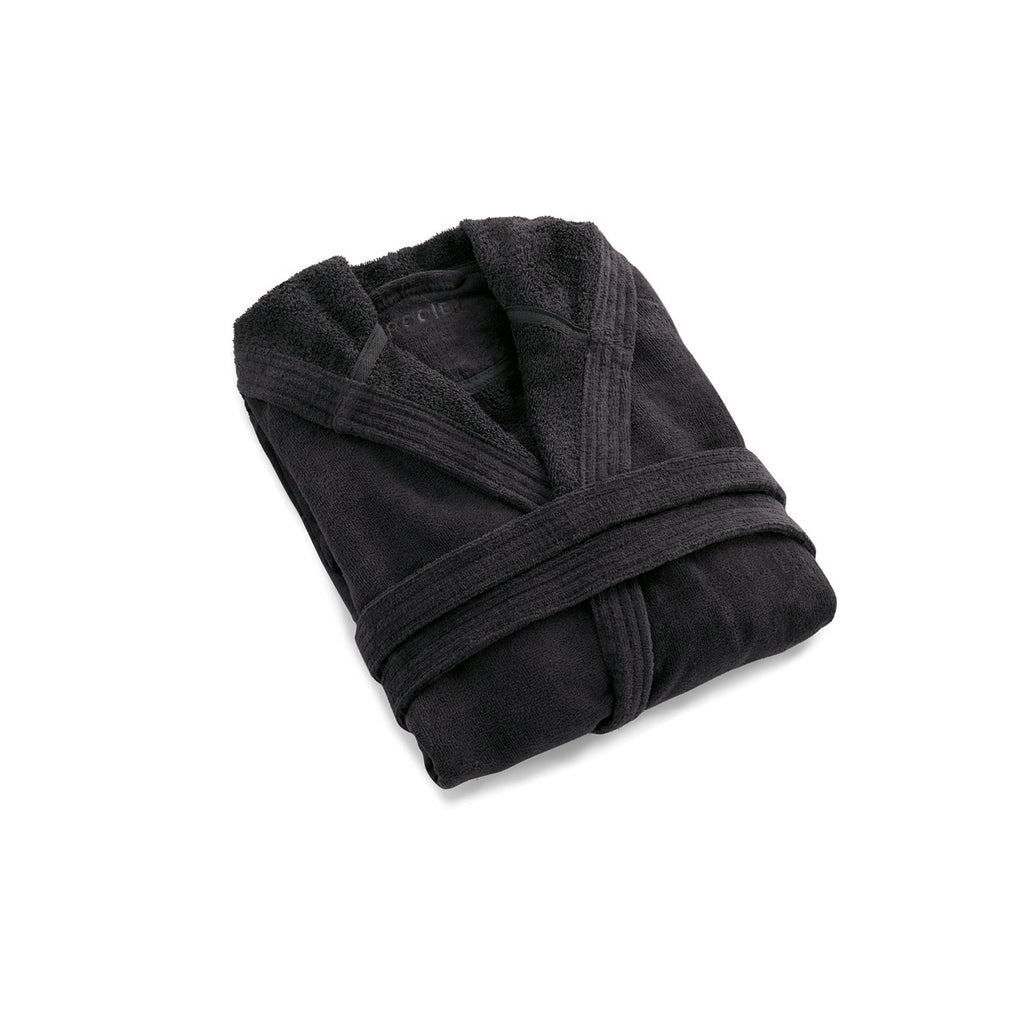 Hooded Bathrobe in Ultra-Soft and Absorbent Cotton - Dark Grey