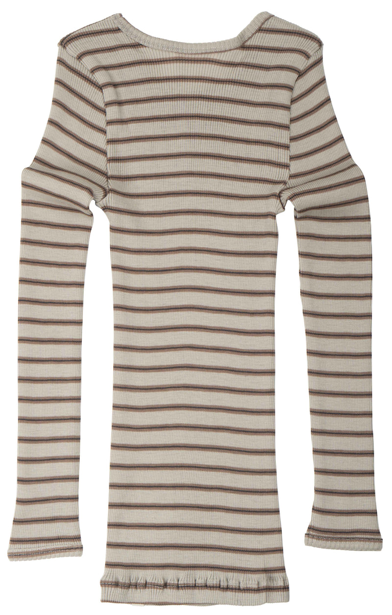 Camiseta Winter Fog Stripes de lana merino atlántica - Selección Minimalisma disponible en amaetc.com, concept store ecológico para niños