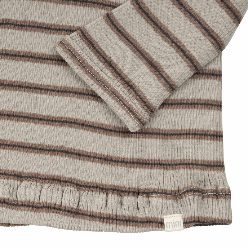 Camiseta Winter Fog Stripes de lana merino atlántica - Selección Minimalisma disponible en amaetc.com, concept store ecológico para niños
