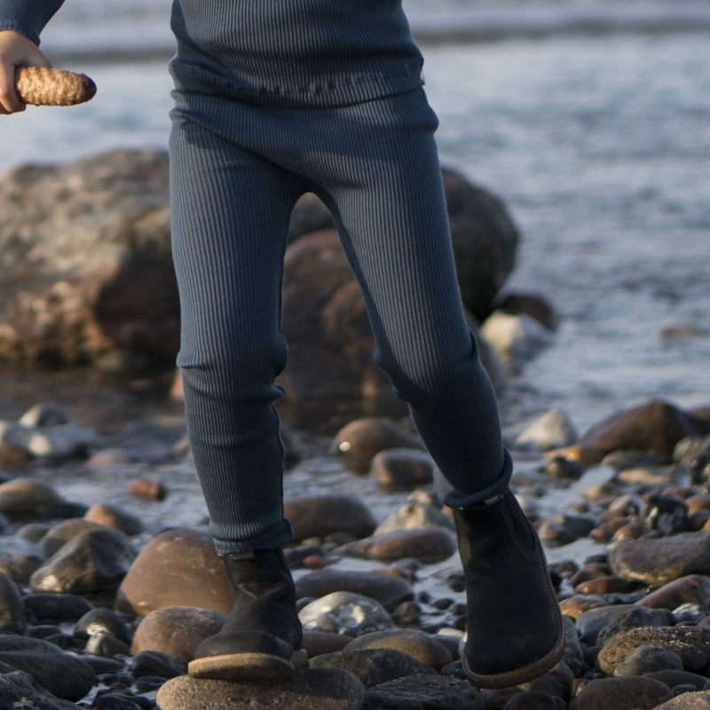 Minimalisma - Arona Leggings In Merino Wool Thunder Blue