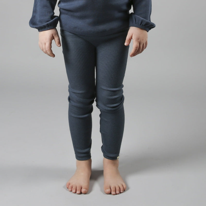 Minimalisma - Arona Leggings In Merino Wool Thunder Blue