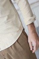 Chemise Hampton - Beige Et Blanche - Homme