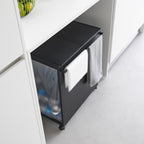 Cubo De Basura De 2 Compartimentos Tower Con Ruedas - Negro