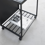 Cubo De Basura De 2 Compartimentos Tower Con Ruedas - Negro