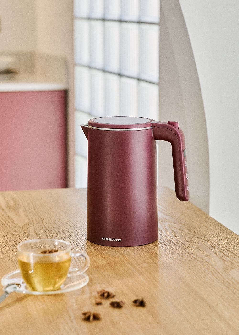 Kettle Studio Pro - Bouilloire Électrique - 1L - Bordeaux