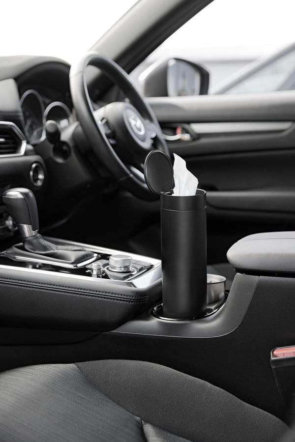 Round Tissue Box - Tower - Black