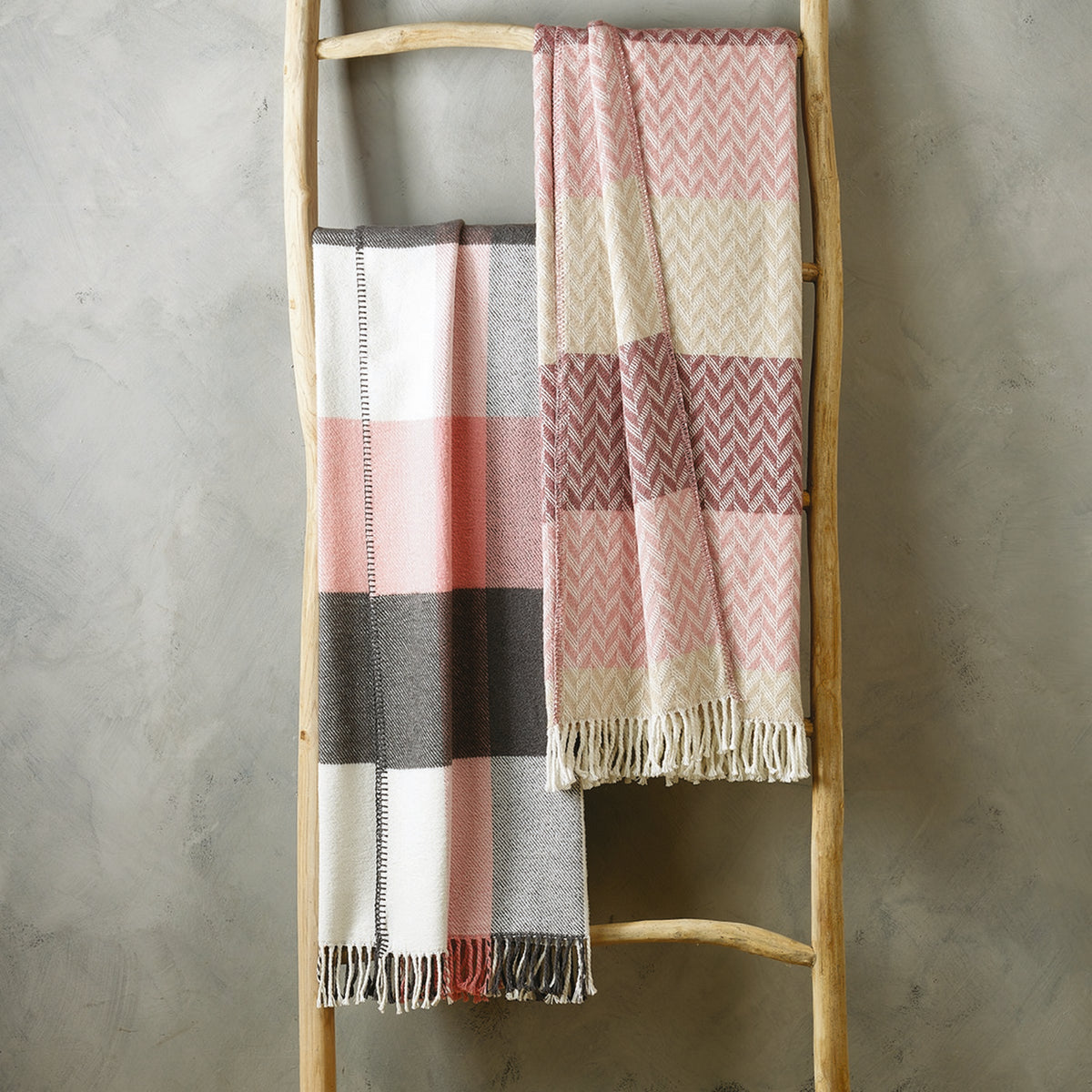 Plaid tessuto - Rosa / Grigio - Tartan