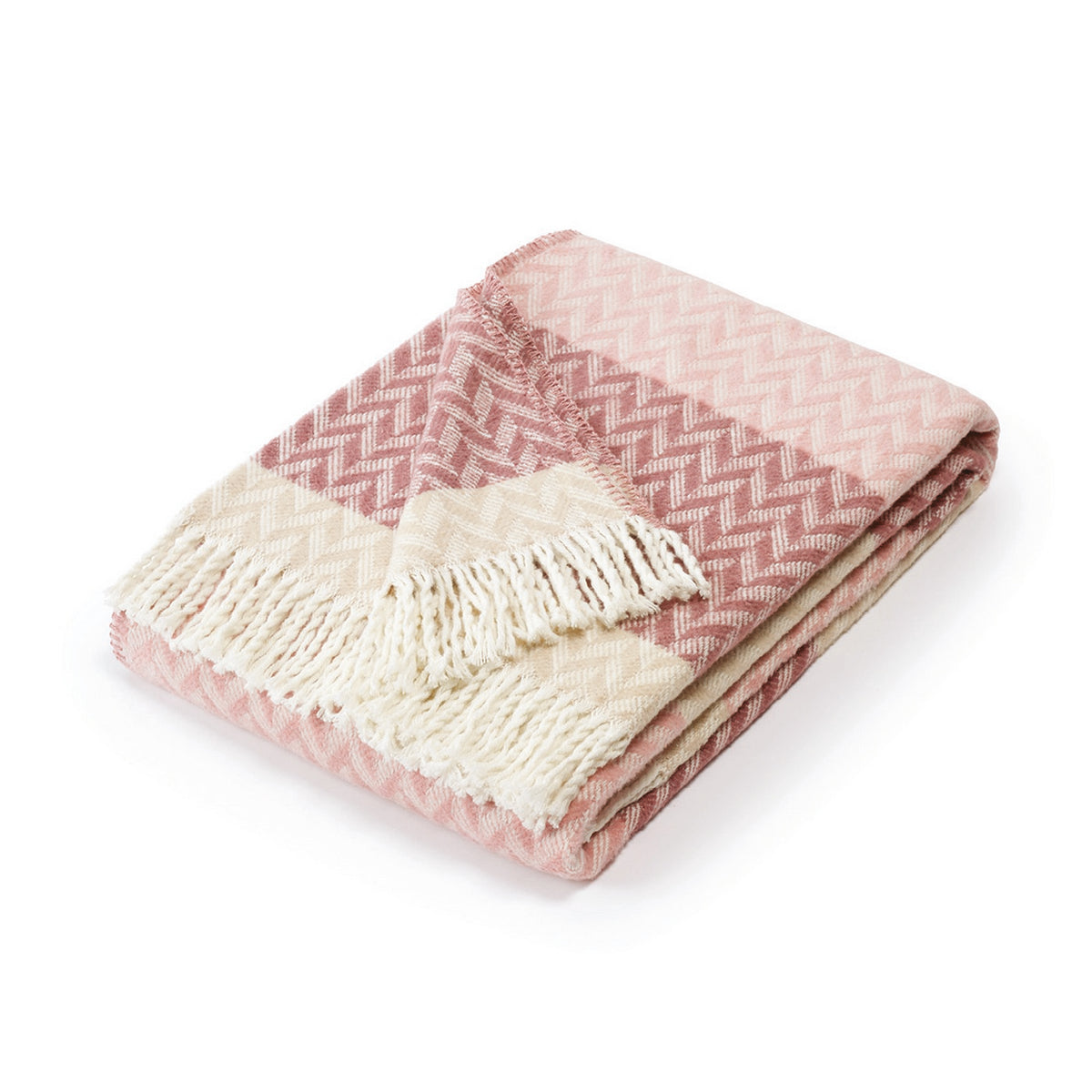 Plaid Tejido - Rosa / Malva - Chevron