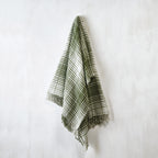 Plaid Tissé - Vert / Blanc - Tartan Waffle