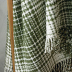 Plaid Tissé - Vert / Blanc - Tartan Waffle