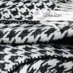 Plaid Tissé - Noir / Blanc - Pied De Poule
