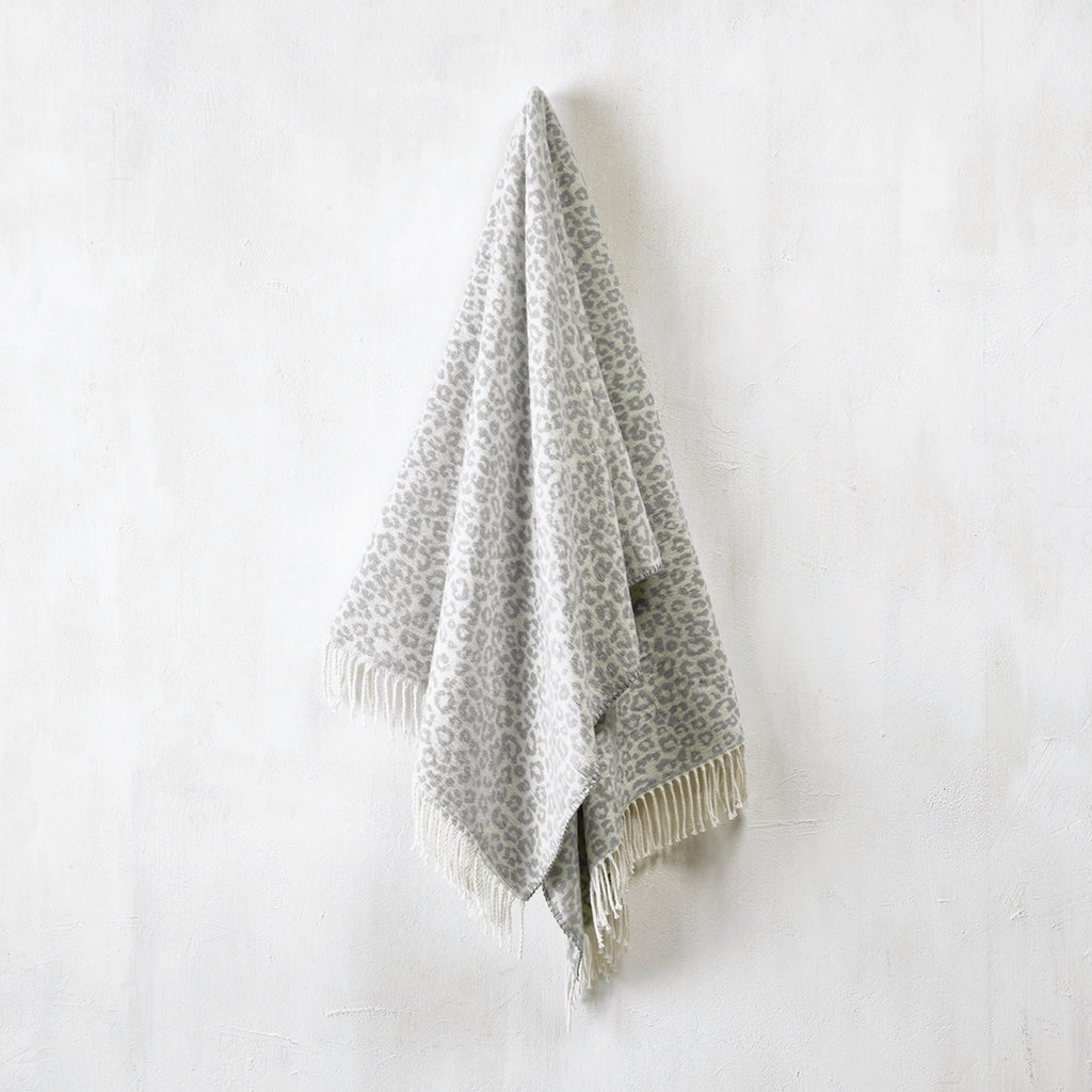 Plaid Tissé - Gris Clair - Leopard