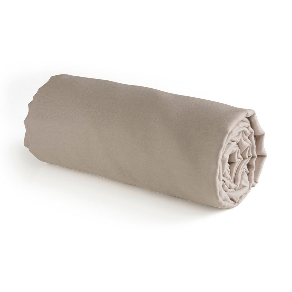 Drap-Housse Satin De Coton - Taupe - Uni