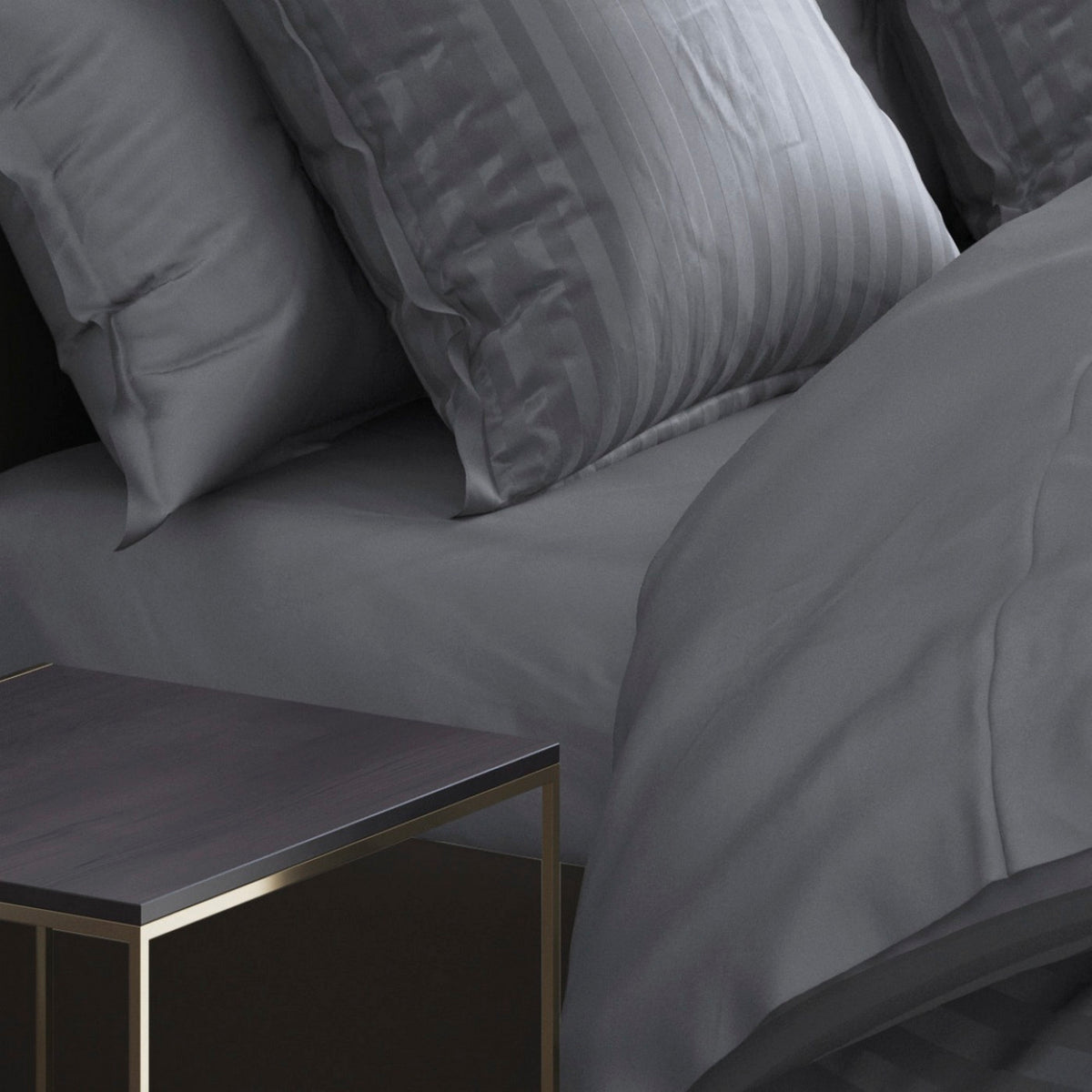 Drap-Housse Satin De Coton - Gris Clair - Uni