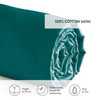 Lenzuolo Con Angoli In Raso Di Cotone - Verde - Tinta Unita