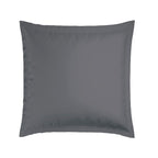 Set di 2 federe in raso di cotone a righe dobby tessute - Grigio scuro - Righe dobby tessute
