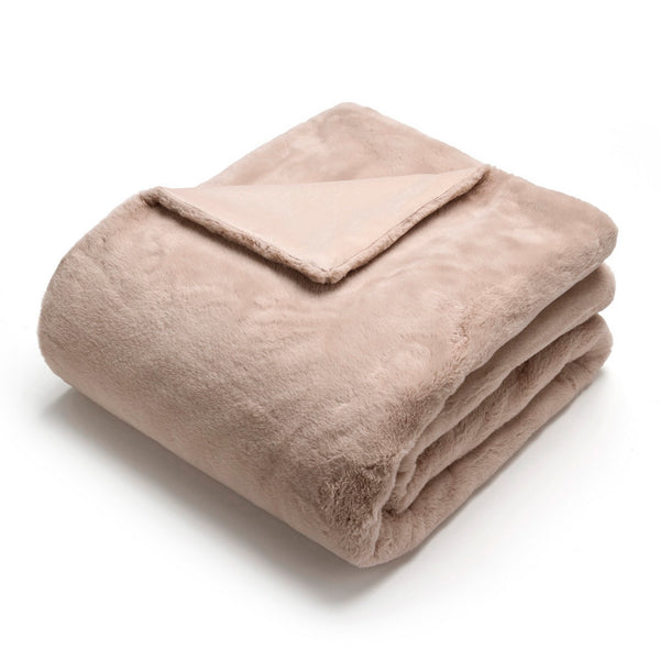 Plaid Imitation Fourrure - Beige - Uni