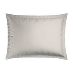 Set Of 2 Dobby Stripe Woven Cotton Satin Pillowcases - Taupe - Dobby Stripe Woven