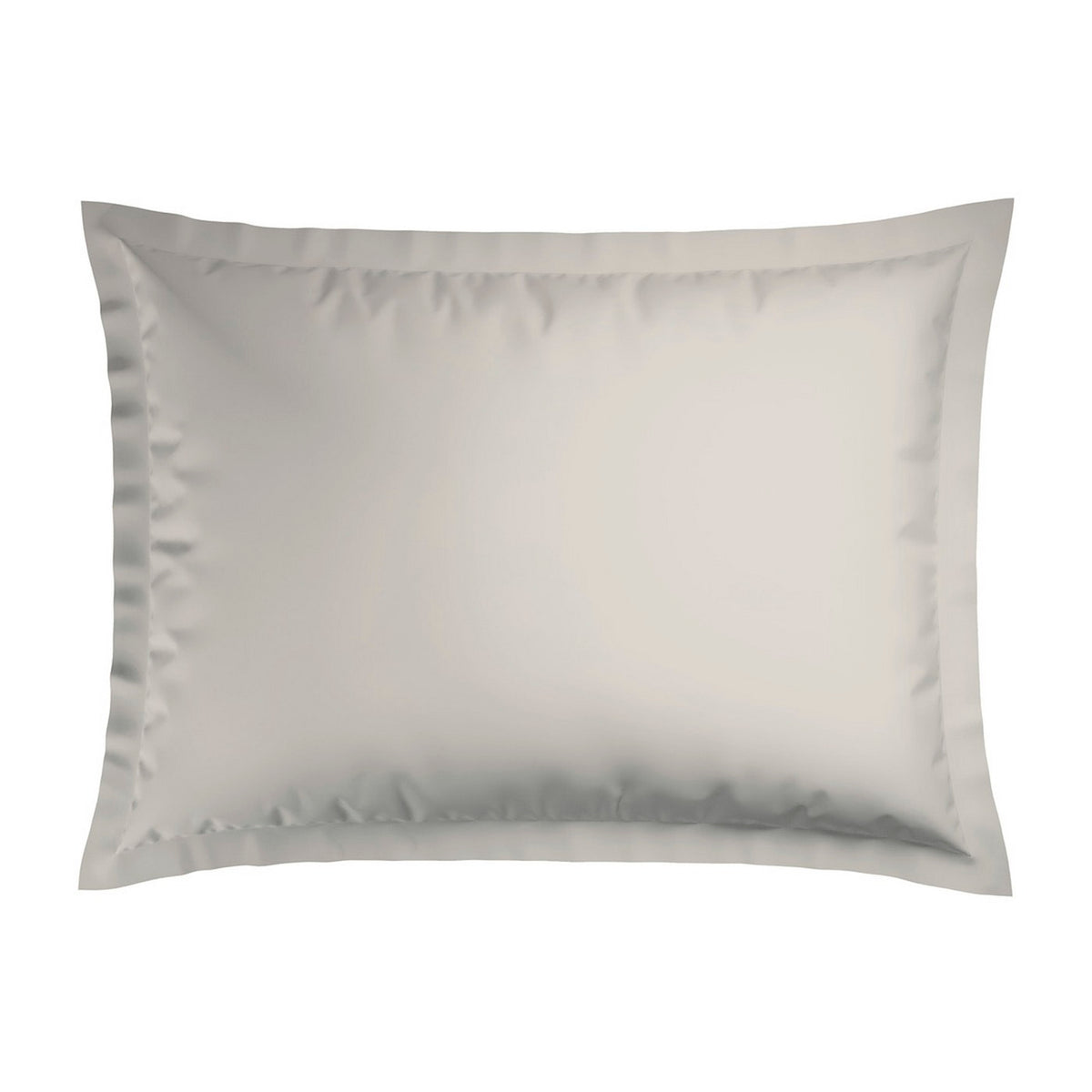 Set Of 2 Dobby Stripe Woven Cotton Satin Pillowcases - Taupe - Dobby Stripe Woven