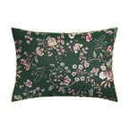 Set Of 2 Cotton Sateen Pillowcases - Green - Floral Whisper